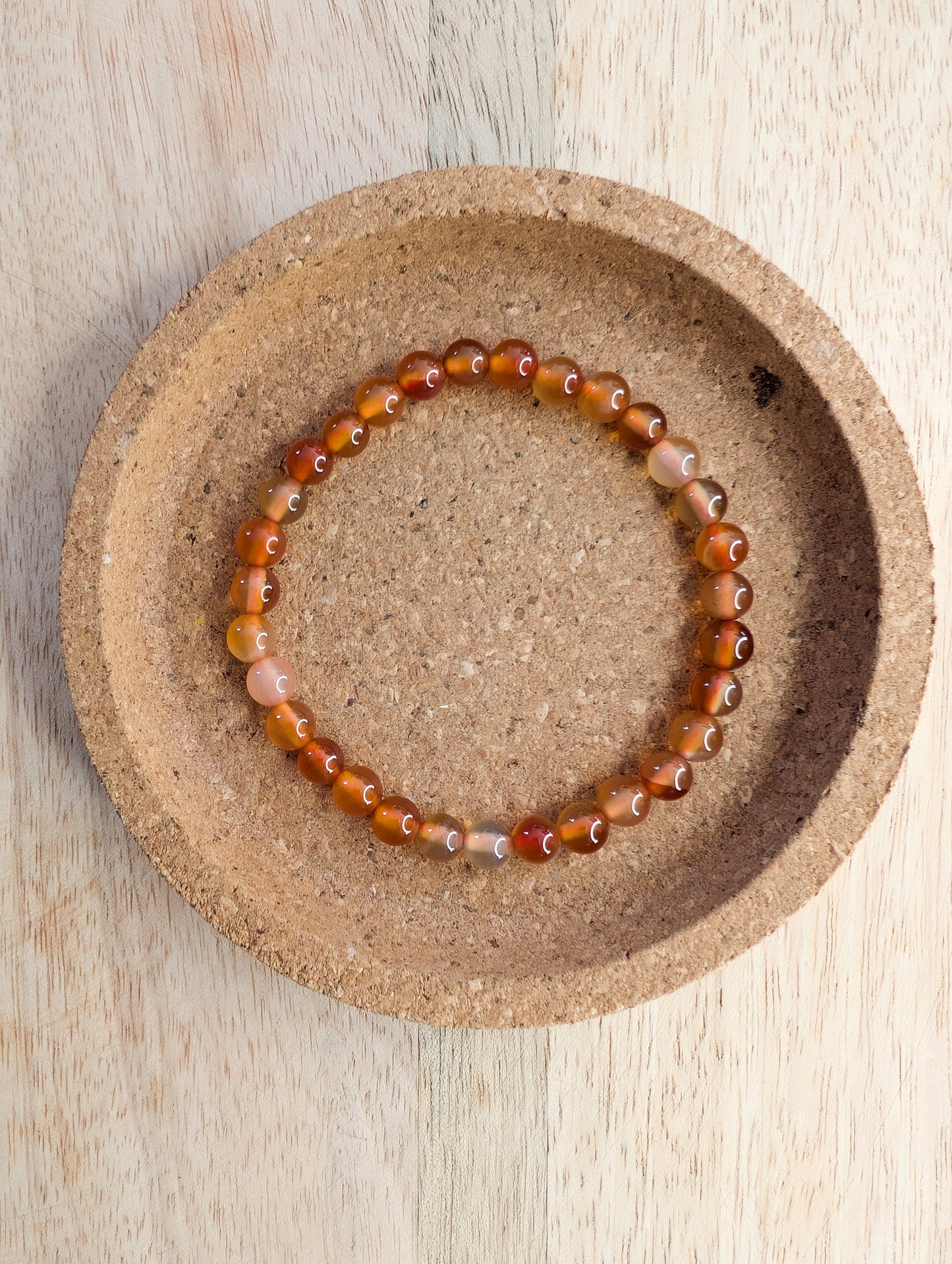 Bracelet Cornaline 6mm