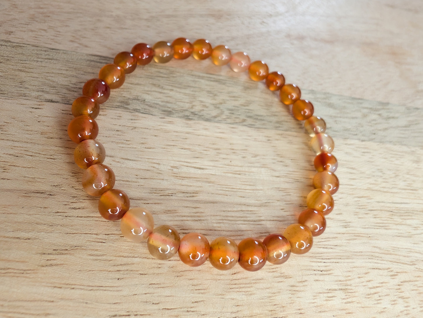 Bracelet Cornaline 6mm