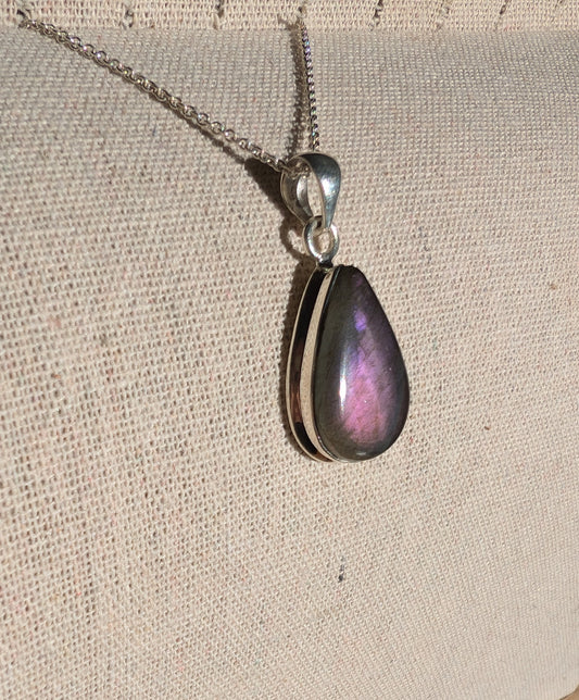 Collier Labradorite violette